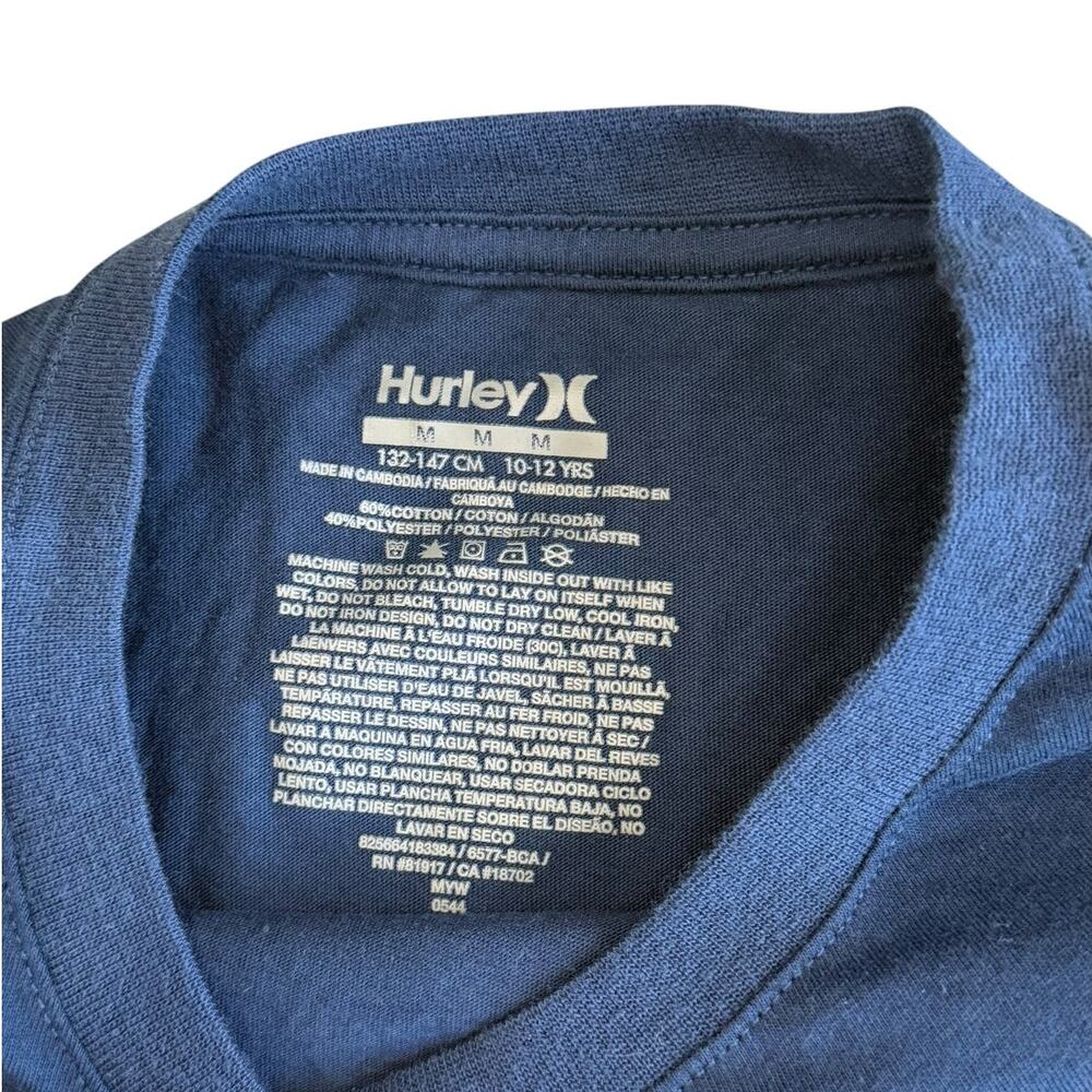 HURLEY Boys Polar Bear Navy Tee Size Medium 10-12y - Picture 3 of 4